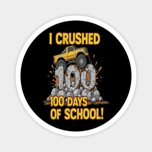 Monster Truck Tee - Crushing 100 Days of Homework Magnet
